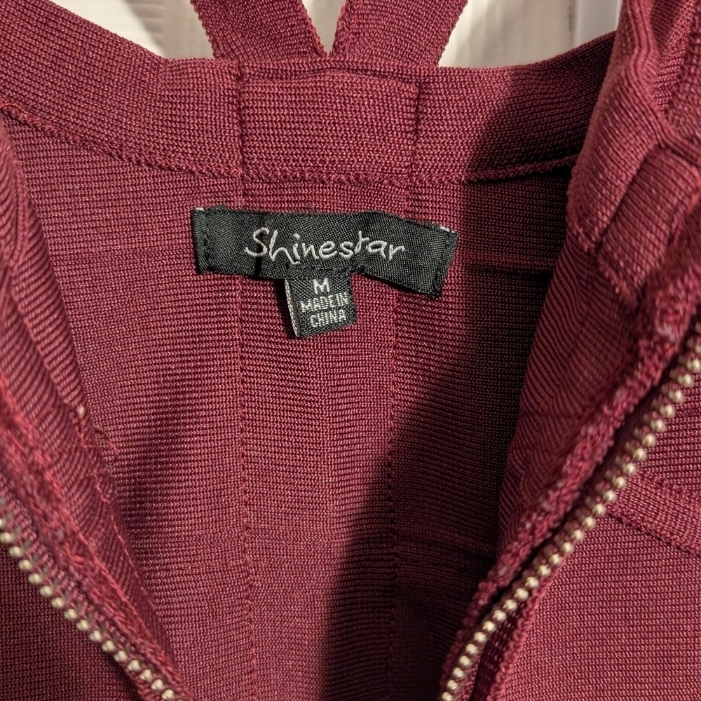 Shinestar Red Bodycon Sleeveless Dress - Picture 3 of 4